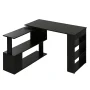 43.25 in. L-Shaped Black Writing Computer Desk with Storage Shelves - Image 1