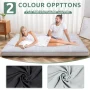 Slsy Futon Mattress 4" Soft and Supportive Twin Mattress Pad with Storage Bag - Gray - Full (80"l x 54"w) - Image 3
