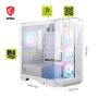 MSI - MAG PANO 100R PZ WHITE ATX Mid-Tower PC Case - White - Image 4