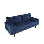 Womble 69.7 in. Space Blue Velvet 2-Seater Lawson Sofa with Square Arms - Image 5