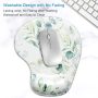 ITNRSIIET Ergonomic Mouse Pad with Gel Wrist Support Wrist Rest Smooth Surface Non-Slip PU Base Comfortable Office Supplies Pain Relief, 9.5 x 8 inches, Leaves and Branches - Image 4