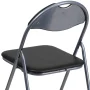Flash Furniture HERCULES Series Black Vinyl Metal Folding Chair with Carrying Handle - Image 2