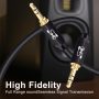 SHD Aux Cable, 3.5mm Audio Cable Aux for Car Auxiliary Audio Stereo Cable 3.5mm Cord Premium Sound Dual Shielded with Gold Plated Connectors-15Feet - Image 2