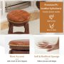 24/29 Inch Swivel Bar Stool Set of 2 with Upholstered Seat and Rubber Wood Frame - Image 5