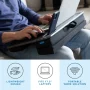 LapGear - Elevation Pro Lap Desk (Fits up to 17" Laptop) - Gray Woodgrain - Image 2