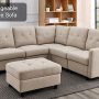 Modern Modular Sectional Sofa Living Room Furniture Set Casual DIY Couch - Image 4