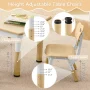 DOREROOM Kids Table and 2 Chairs Set, Height-Adjustable Toddler Table and Chair Set with Graffiti Desktop, 31.5''L x 23.6''W Children Activity Table for Daycare, Classroom, Home - Image 3