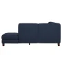 Zoey 2-Piece Navy Blue Linen-Like Fabric 4-Seater L-Shaped Right Facing Chaise Sectional Sofa - Image 6