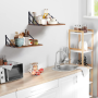 2 Pc Deep Floating Shelves ; 12 Inch Deep Wall Mounted Hanging Shelves for Livin - Image 6