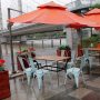 Lacoo Outdoor Dining Chair Bistro Stackable Metal Chairs Set of 4, Dream Blue - Image 3