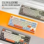 M87 Wireless Keyboard Gaming,87keys Dual Mode Bluetooth Keyboard with Rainbow-light RGB,PBT Ballcaps for Silent Office Gaming - Image 2