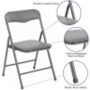 Flash Furniture Mindy Kids 5-Piece Folding Square Activity Table and Chairs Set, Gray - Image 4