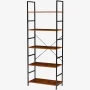 EDX Bookcase, 5 Tier Book Shelf, Storage Shelf, Classic Modern Bookcase for CDs, Movies, Books, Industrial Bookcase for Home Office, Living Room, Kitchen, Bedroom, Rust Brown - Image 5