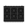36 in. Wide 6 Burner Gordon Ramsay Series by Thor Kitchen 6.0 Cu.Ft Freestanding Gas Range with Stainless Steel Hardware - Black - Image 3
