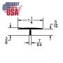 1-1/4 in. Putty Grey Flexible Polyethylene Center Barb Hobbyist Pack Bumper Tee Moulding Edging 12 ft. long Coil - Image 2