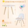 Modern Kids Activity Play Table and 2 Chairs Set with Beech Leg Cushion - Image 4