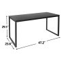 47" Modern Laptop Computer Desk Office Table PC Laptop Study Writing Desk Black - Image 4