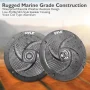 Pyle PLMRS43BL 4" Waterproof Low Profile Marine Speakers, Black (2 Pack) - Image 3