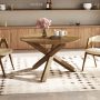 47 Inches Round Dining Table with Solid Acacia Wood Legs for 4-6 Person - Image 5
