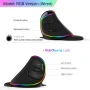 Delux M618 PLUS Ergonomics Vertical Gaming Mouse 6 Buttons 4000 DPI RGB Wired/Wireless Right Hand Mice For PC Laptop Computer - Image 3