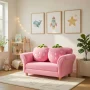 Resenkos BL/PI Kids Strawberry Armrest Chair Sofa-Pink, Kids Chairs for Kids - Image 4