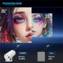 Portable Projector, Projector with Remote Control, Android Wifi Bluetooth-Compatible Projector, Home Theater Projector for Outdoor, Office, Bedroom - Black And White, US Plug - Image 6