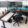 YaGee Under Desk Storage Shelf, Self-Adhesive Under Desk Tray for Standing Desk, Work Station, Gaming Battlestations, Replaces Drawer Organizers for Home, Office Holder, Black - Image 2