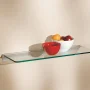 GLASSLINE 23.6 in. x 6/8 in. x 0.31 in. Clear Glass Concave Shelf without Brackets - Image 6