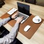 Aothia Office Desk Pad, Natural Cork & PU Leather Dual Side Large Mouse Pad, Laptop Desk Table Protector Writing Mat Easy Clean Waterproof for Office Work/Home/Decor (Brown,31.5" x 15.7") - Image 6