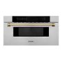 ZLINE - Autograph Edition 30 in. 1.2 cu. ft. Built-In Microwave Drawer in Stainless Steel with Champagne Bronze Accents - Stainless Steel and Champagne Bronze Accents - Image 1