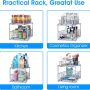 Simple Trending Stackable 2-Tier Vertical Bathroom Storage Under Sink Cabinet Organizer, Toilet Vanity Organizer Drawers, Silver - Image 6