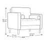 Lifestyle Solutions Lorelei Oversized Chair, Navy Blue Fabric - Image 3