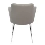 Andrew Contemporary Grey and Chrome Dining/Accent Chair Faux Leather (Set of 2) - Image 5