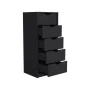 Dresser Kamran, Five Drawers Narrow, Black Wengue Finish - Image 5