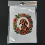 Dachshund Christmas Flowers Greeting Cards Pack of 8 - Image 3