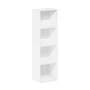 Furinno Pasir 4-Tier Open Shelf Bookcase, White - Image 2