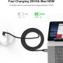 CableCreation USB C Cable 10 FT 100W 20V/5A USB C to C Cable 10FT Braided Fast Charging Cable 480Mbps for MacBook Pro iPad Air XPS Galaxy S23 S23+ S22 S21 Other USB C Devices 3m Gray - Image 3