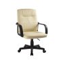 Mainstays Tufted Leather Mid-Back Office Chair, Black, Adjustable Height - Image 6