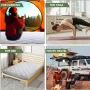Slsy 4" Foldable Full Firm Fabric Futon Mattresses with Storage Bag - Image 6