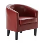 Munson 26.77" Wide Faux Leather Barrel Chair - Image 4