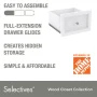 Selectives 10 in. H x 15 in. W White Wood Drawer with Silver Handle - Image 2