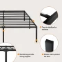 Amolife Heavy Duty King Size Metal Platform Bed Frame with 16.7'' Large Under Bed Storage Space, Black - Image 5