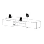 Tvilum Match 2 Drawer TV Stand with 2 Shelves, White High Gloss - Image 2