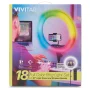 Vivitar 18" LED RGB Ring Light with Tripod, Phone Holder USB Charging Ports, and Wireless Remote - Image 4