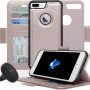 Navor Detachable Magnetic Wallet Case and Universal Car Mount Compatible for iPhone 7 Plus [RFID Protection] [Vajio Series]-Rose Gold - Image 1