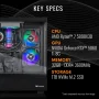 Thermaltake - LCGS View 5860T-270 Gaming Desktop AMD Ryzen 7 5800X3D 2022 32GB Memory NVIDIA GeForce RTX 5060 Ti 8GB 1TB SSD NVMe M.2 - Black - Image 2