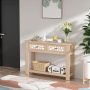 2-Tier Console Table with Drawers and Open Storage Shelf - Image 5