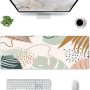 Gaming Desk Pad, XXL Large Kawaii Mouse Pad, 31.5" x 12" Desk Mat, Waterproof Desk Blotter Protector, Ultra Thin Large PC Keyboard Pad, Non-Slip Abstract Leaves Keyboard Mat for Office Home Laptop - Image 3