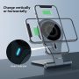 Nillkin Magnetic Wireless Charger Adjustable, Fast Wireless Charging Stand Compatible Magsafe for Apple iPhone 15 14 13 12 Pro/Pro Max, Silver - Image 6