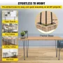 Hairpin Table Legs 34 in. Black Set of 4 Desk Legs Each 220 lbs. Load Capacity Heavy-Duty Furniture Legs for Bench Desk - Image 6